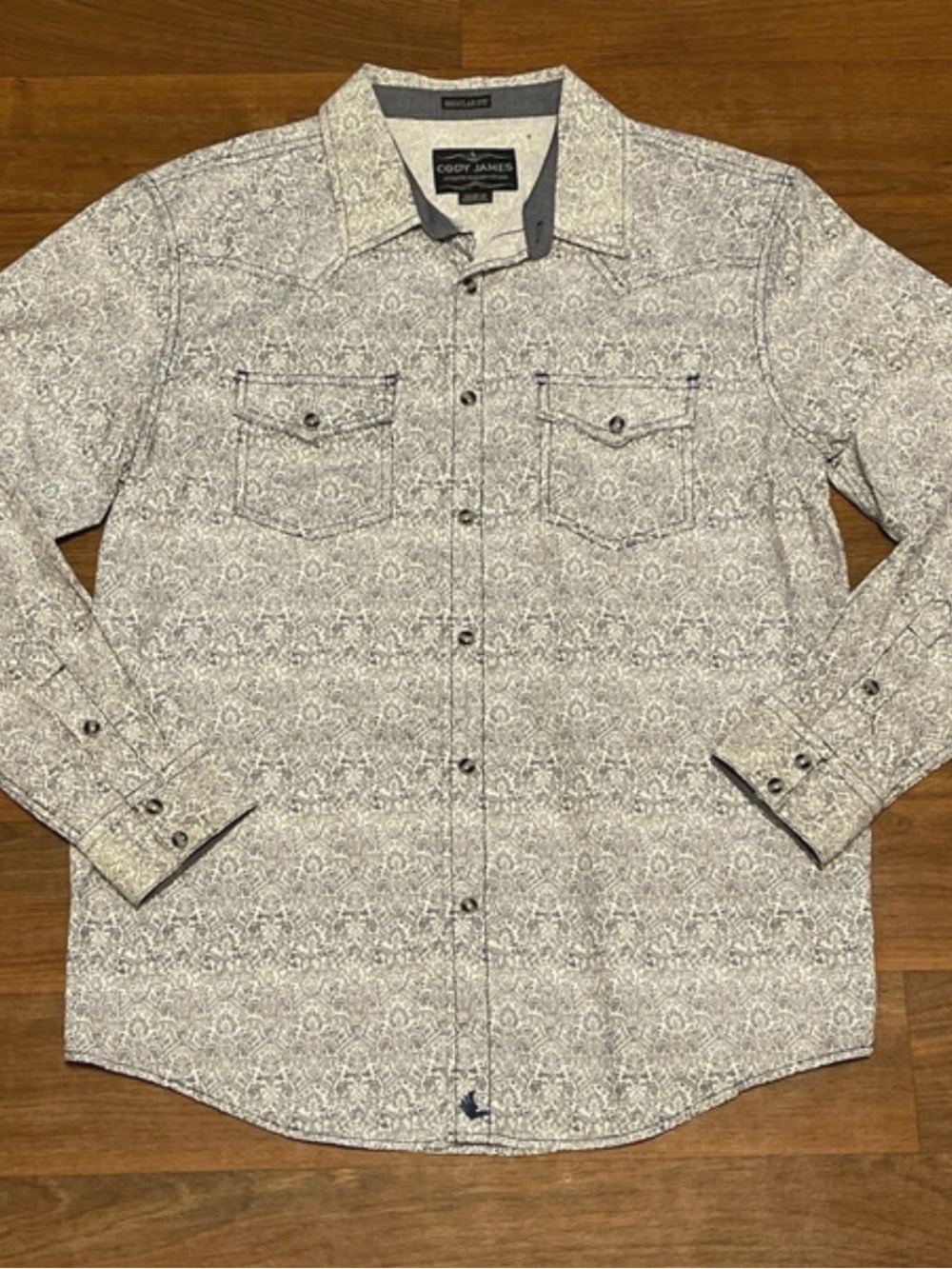 Cody James Pearl Snap Shirt Size Medium